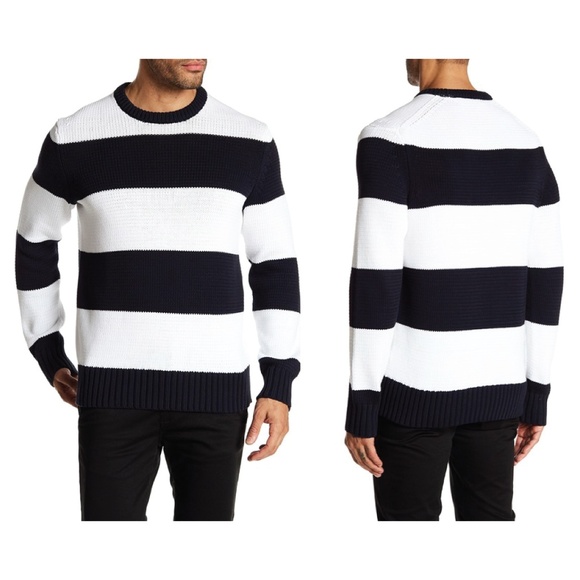 rag & bone Other - Rag & Bone Austin Striped Crew Neck Knit Sweater